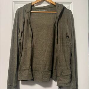 Aeropostale Green Zip Up Hoodie XL Lightweight
